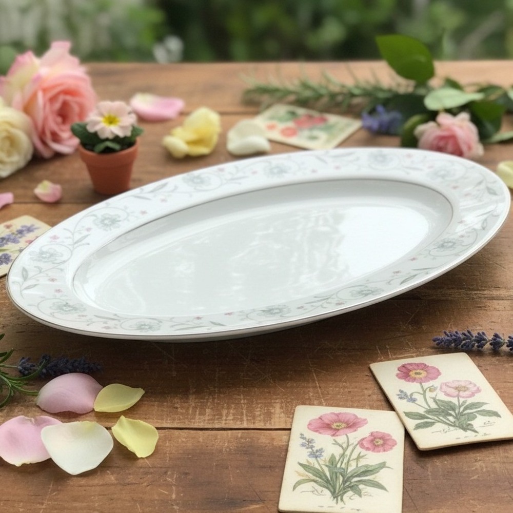 English Garden Serving Platter #1221, Vintage Fine China of Japan Serveware
